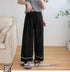 WANWAN Wide Leg Lace Border Trousers